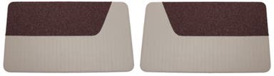 Door panels for Volvo PV444S-LS 1956-57, red/gray solid fabric