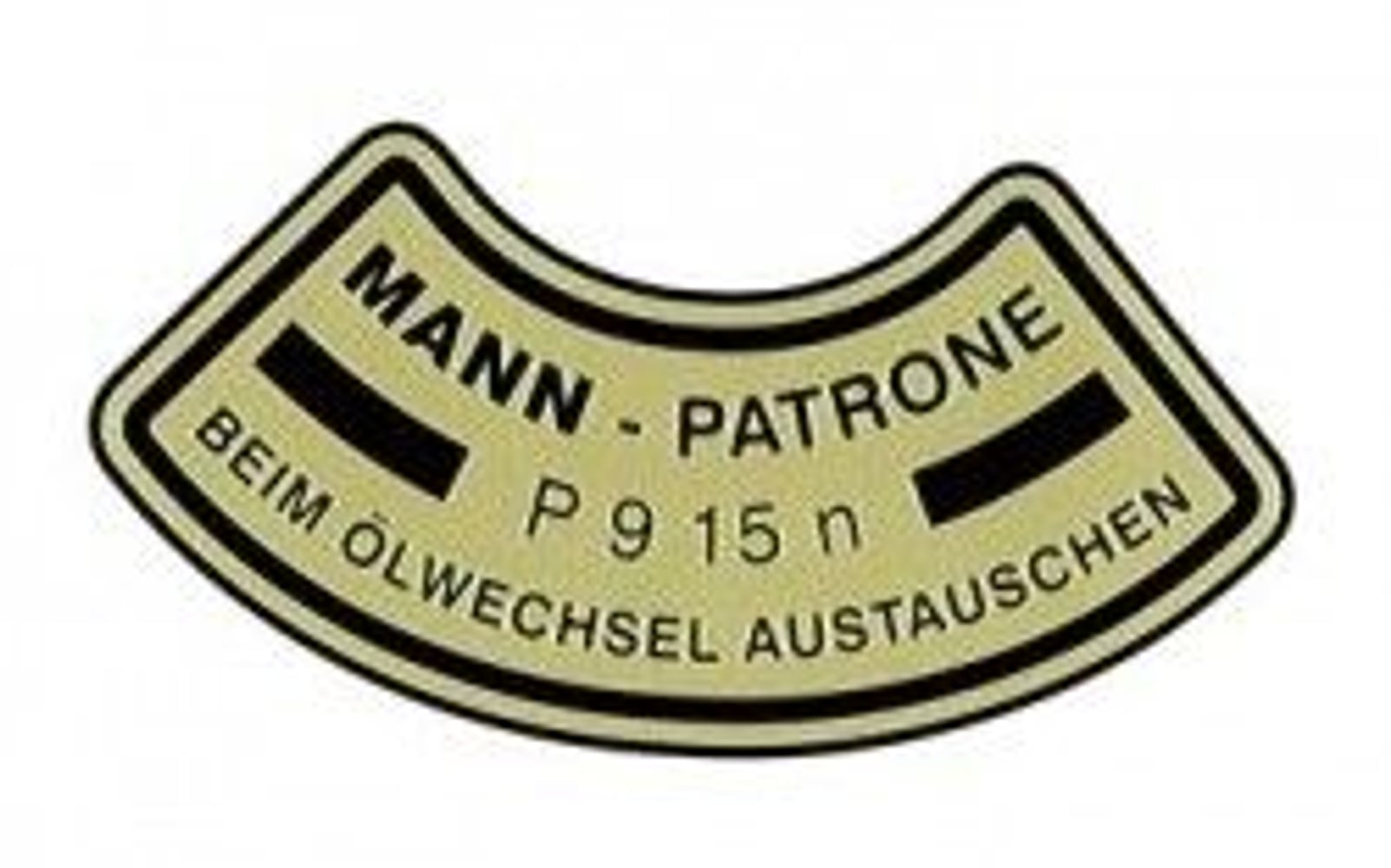 Decal oil filter for Volvo B4B "Mann" — bild 1 av 2