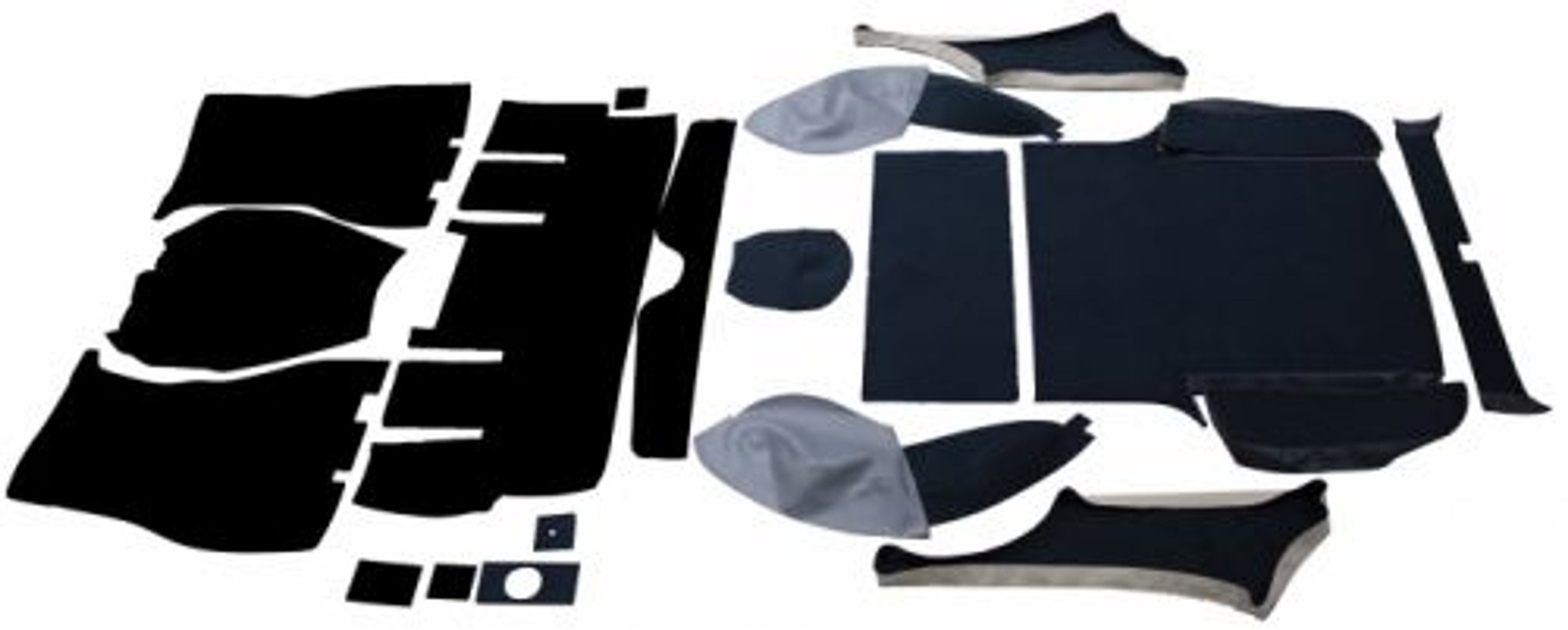 Carpet set for Volvo 1800ES, blue/blue textile