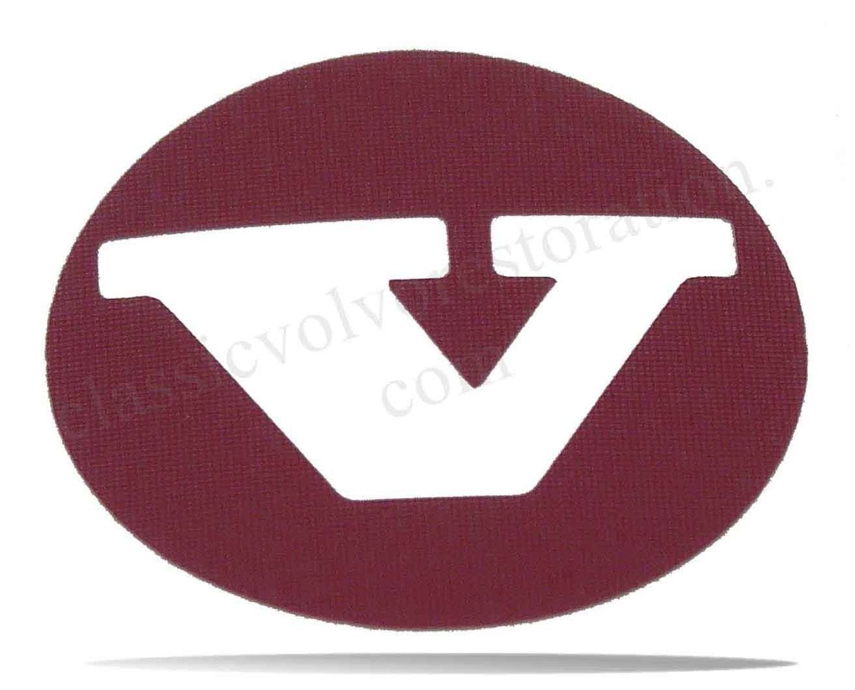 Decal hubcap for Volvo 1800 1972-73 red