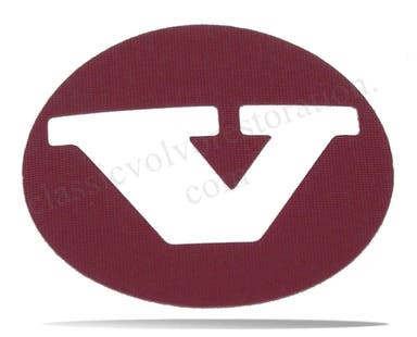Decal hubcap for Volvo 1800 1972-73 red