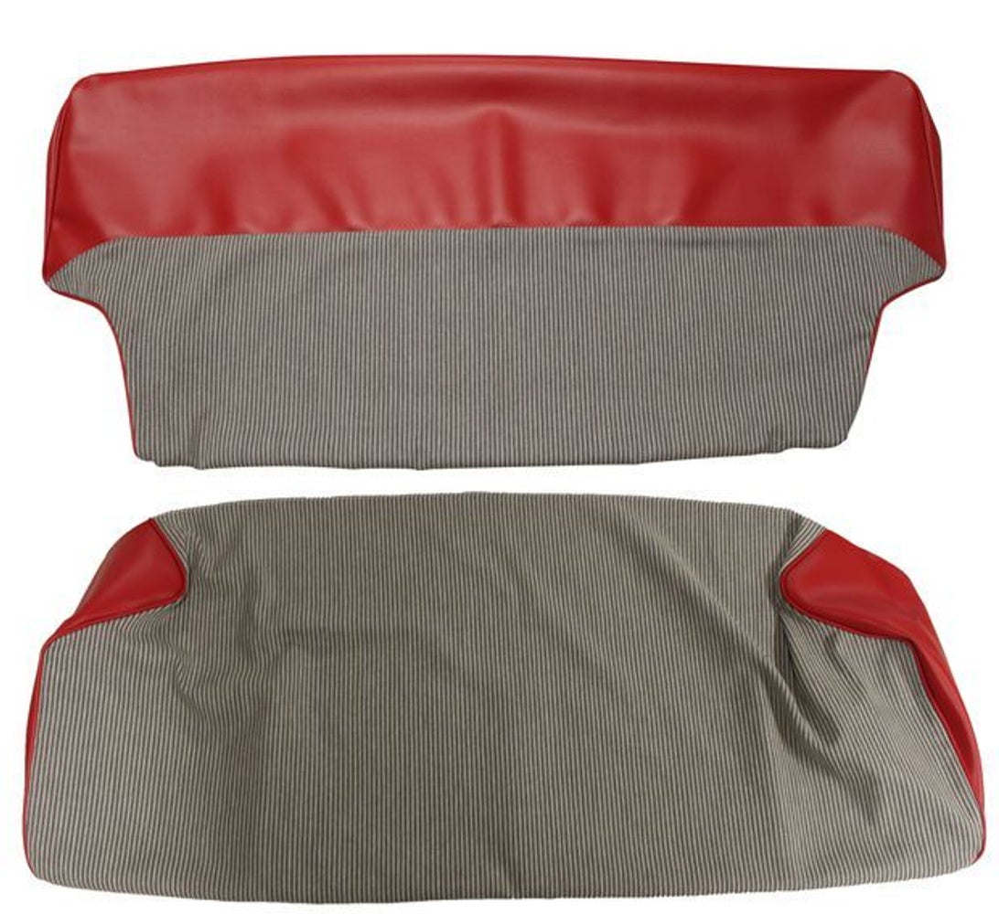 Upholstery Rear seat for Volvo Duett 1958-62 red/gray