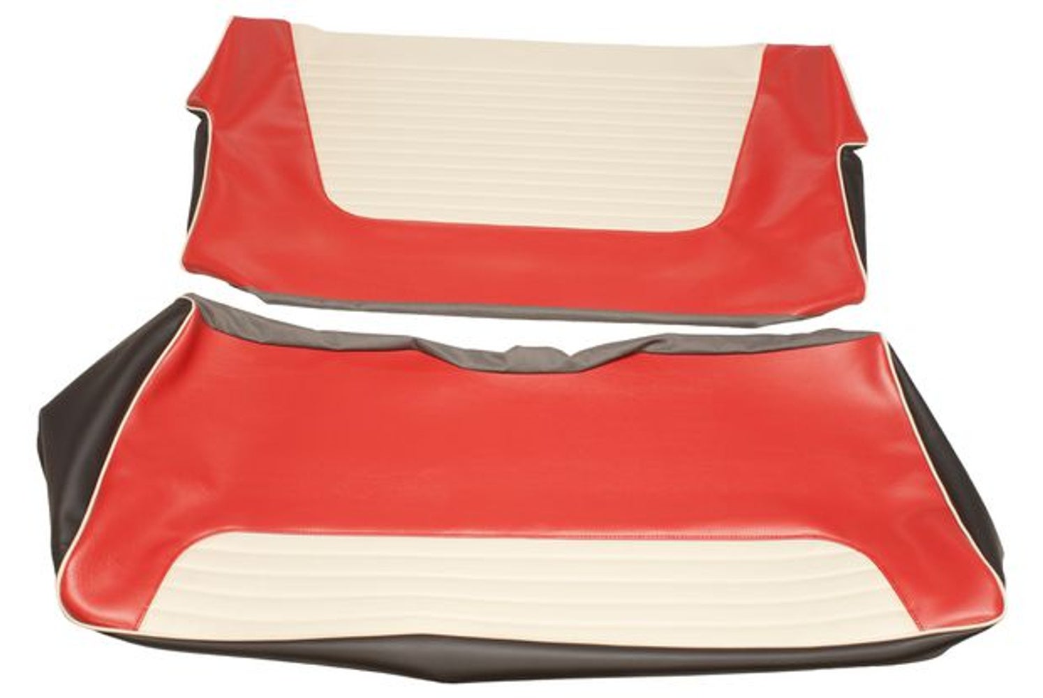 Upholstery Rear seat for Volvo PV444L 1957 US red/beige/black