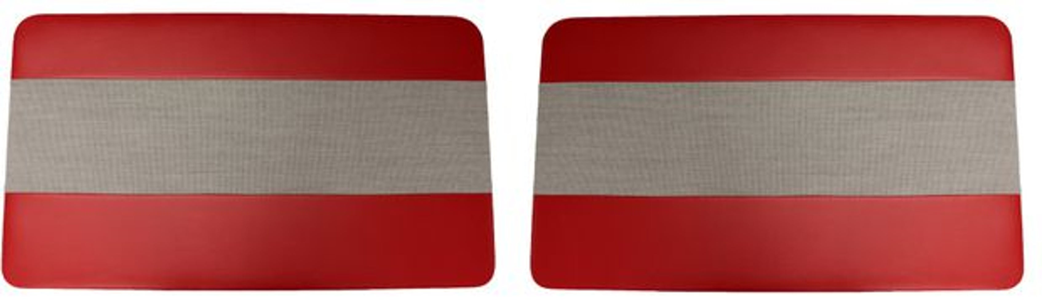 Door panels for Volvo PV544B 1960-61, Favorit red/gray
