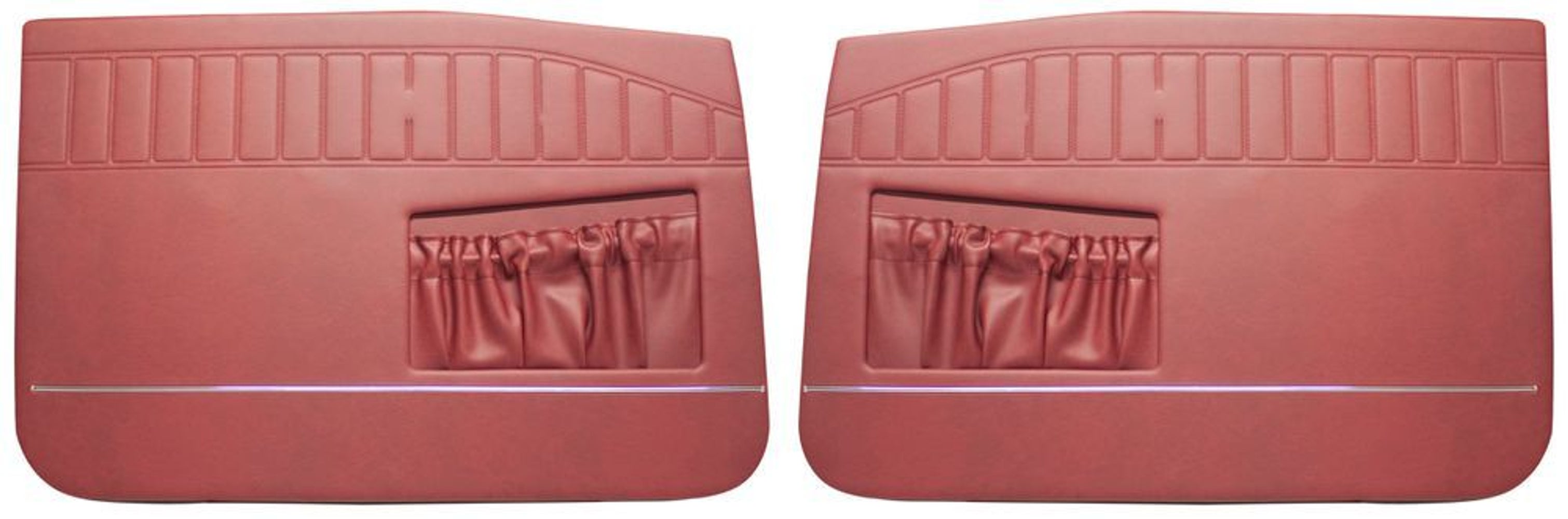 Front door panels for Volvo Amazon 4d, Amazon Kombi 1967-68, red