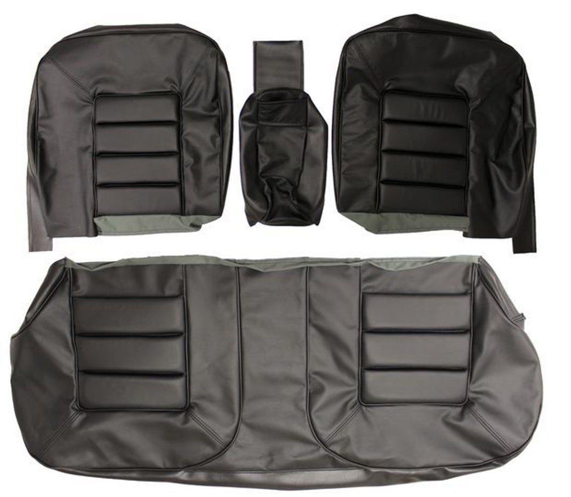 Rear seat upholstery for Volvo 140, 164 1971- black ch 22323-