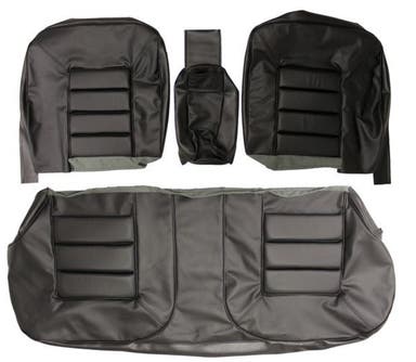 Rear seat upholstery for Volvo 140, 164 1971- black ch 22323-