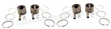 Piston set (4 pcs) with rings for Volvo B18 0.040"