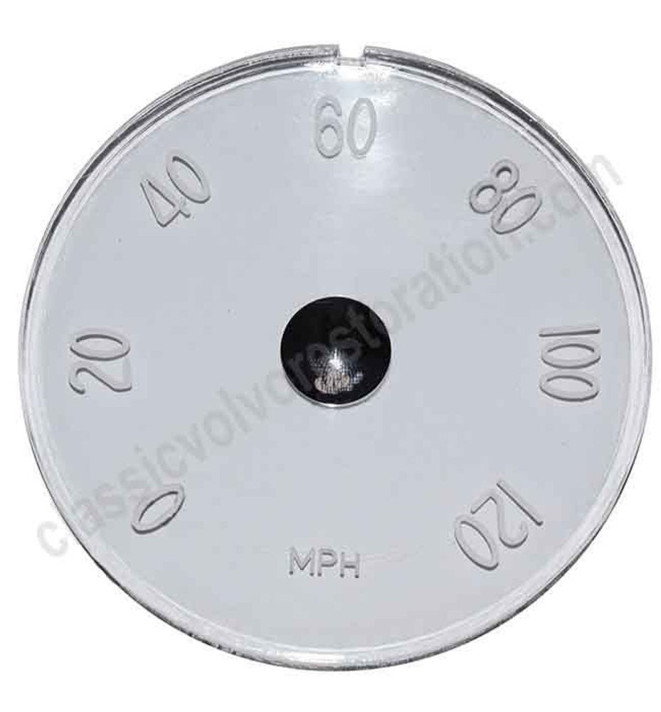 Speedometer glass for Volvo 1800, (MPH), 1961-69