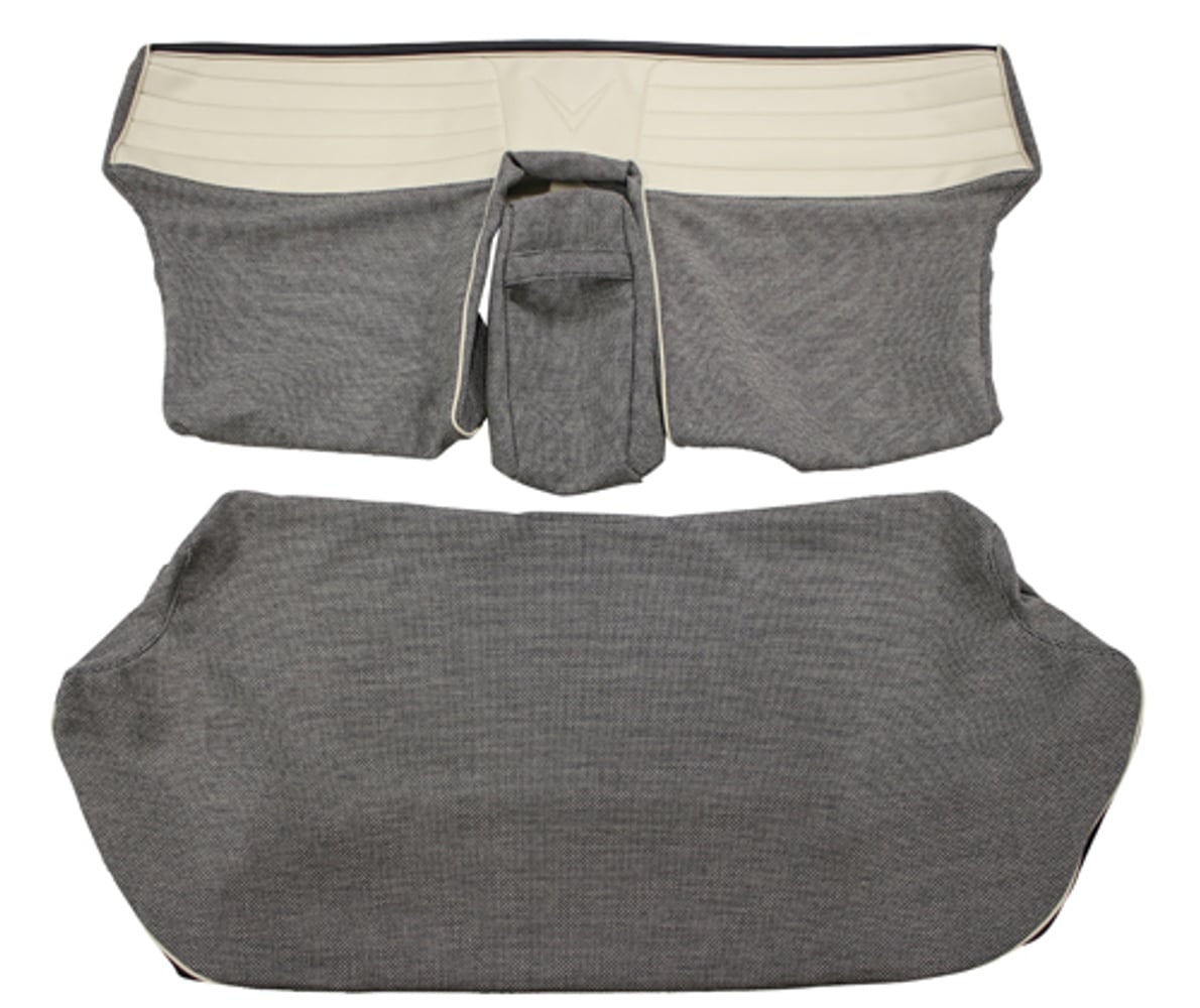 Upholstery Rear seat for Volvo Amazon 4d 1957-58 gray/black