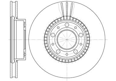 Front brake disc for Volvo 740, 760, 780, 940, ABS 15", 1991-