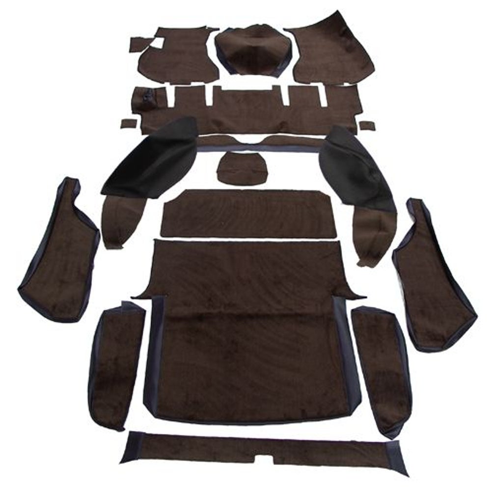 Carpet set for Volvo 1800ES, brown/black textile (right-hand drive)