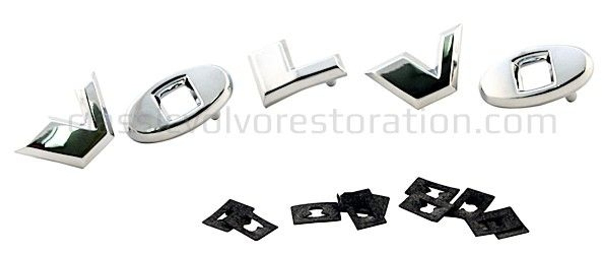 Letter set for Volvo PV, Duett Silver 