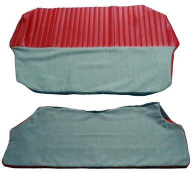 Upholstery Rear seat for Volvo PV544A 1958-60 red/gray Alt.2