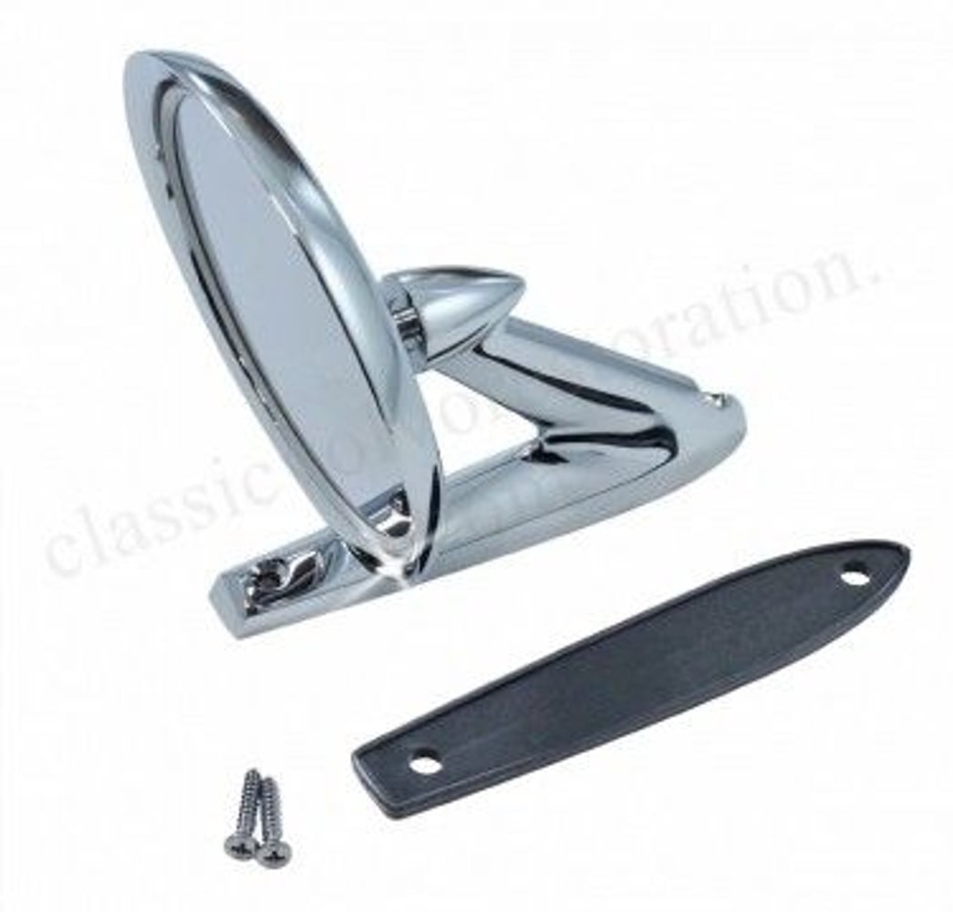 Rearview mirror door universal chrome