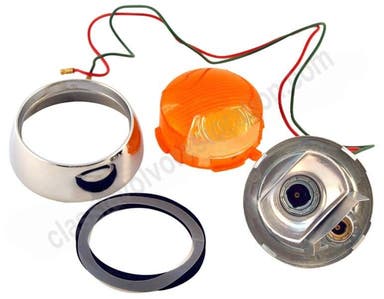 Turn signal set for Volvo 1800, 1800S, orange/white
