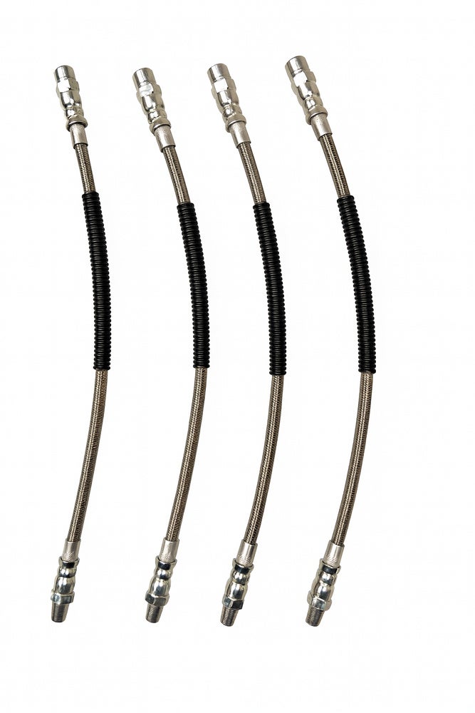 Brake hose set for Volvo S60, S80, V70 II, metal braided