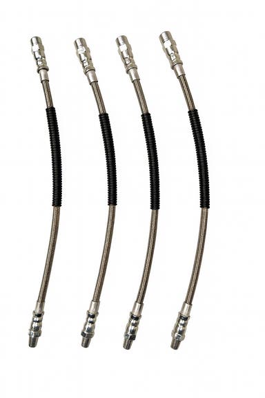 Brake hose set for Volvo S60, S80, V70 II, metal braided
