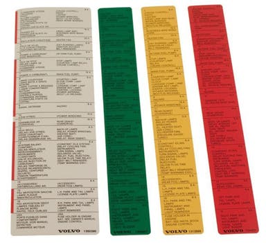 Decal set for Volvo 240, 245, 260, 262, 265, 265 1979-84 (French & English text)