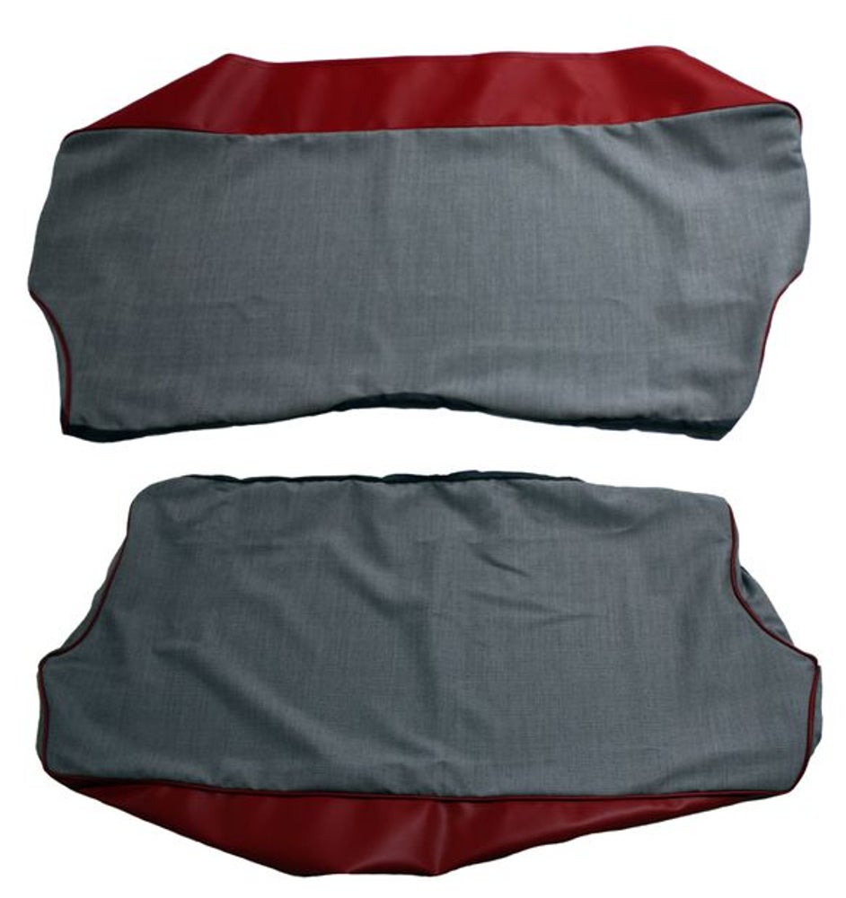 Upholstery Rear seat for Volvo PV544A 1958-60 red/gray Alt.1