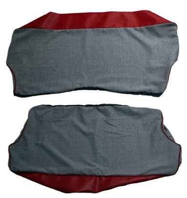 Upholstery Rear seat for Volvo PV544A 1958-60 red/gray Alt.1