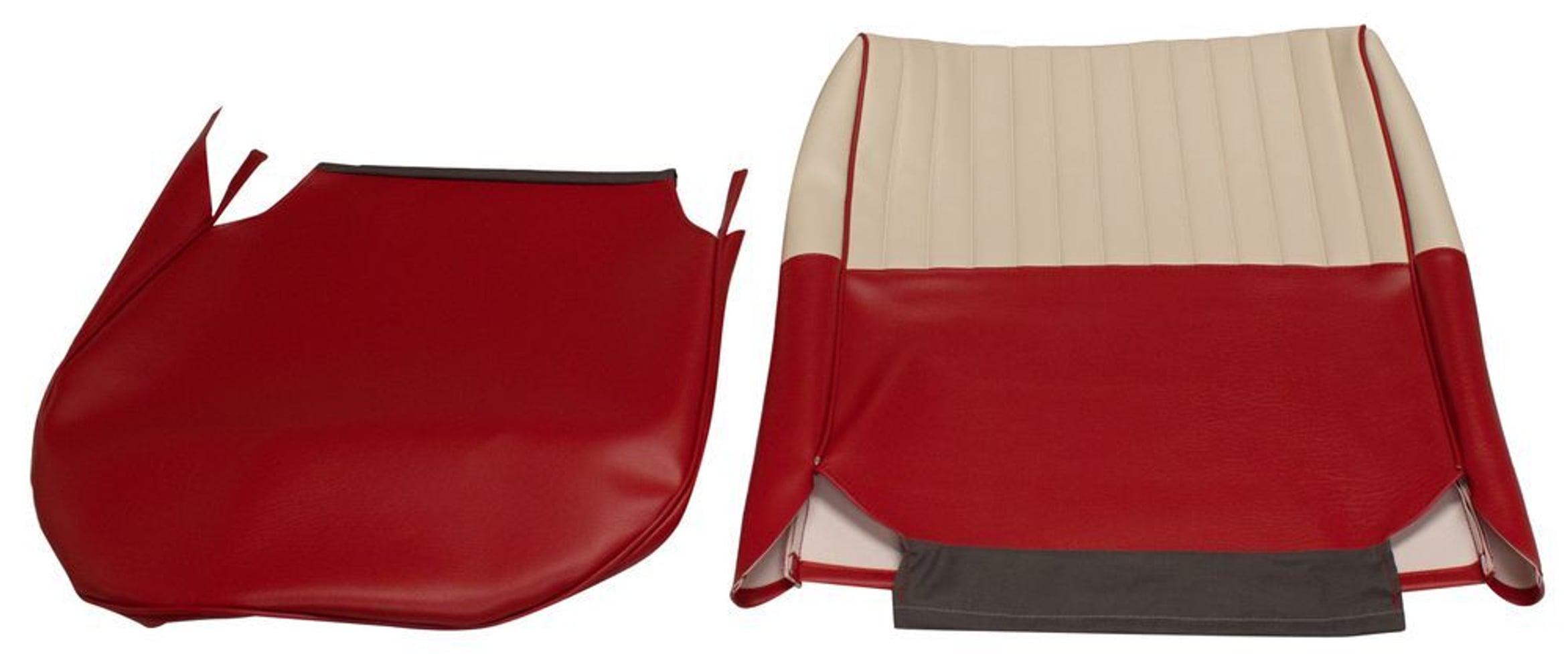 Front seat upholstery for Volvo Amazon 4d 1959-60 US red/beige