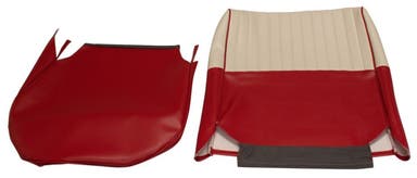 Front seat upholstery for Volvo Amazon 4d 1959-60 US red/beige