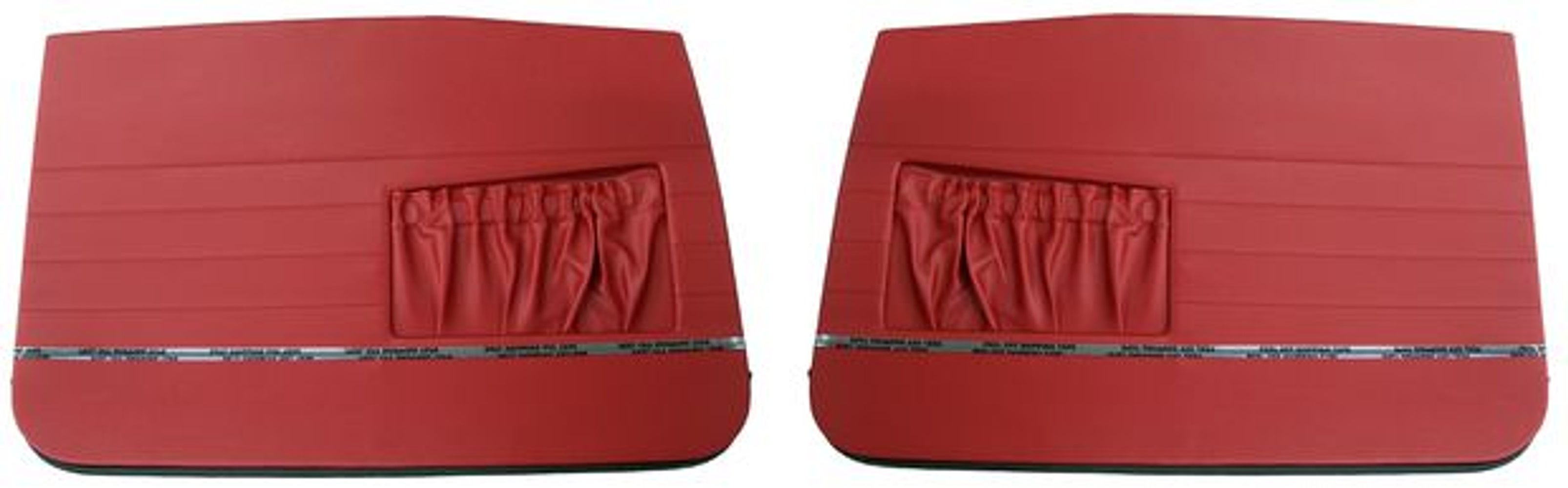 Front door panels for Volvo Amazon 4d, Amazon Kombi, 1962-63, red — bild 2 av 2