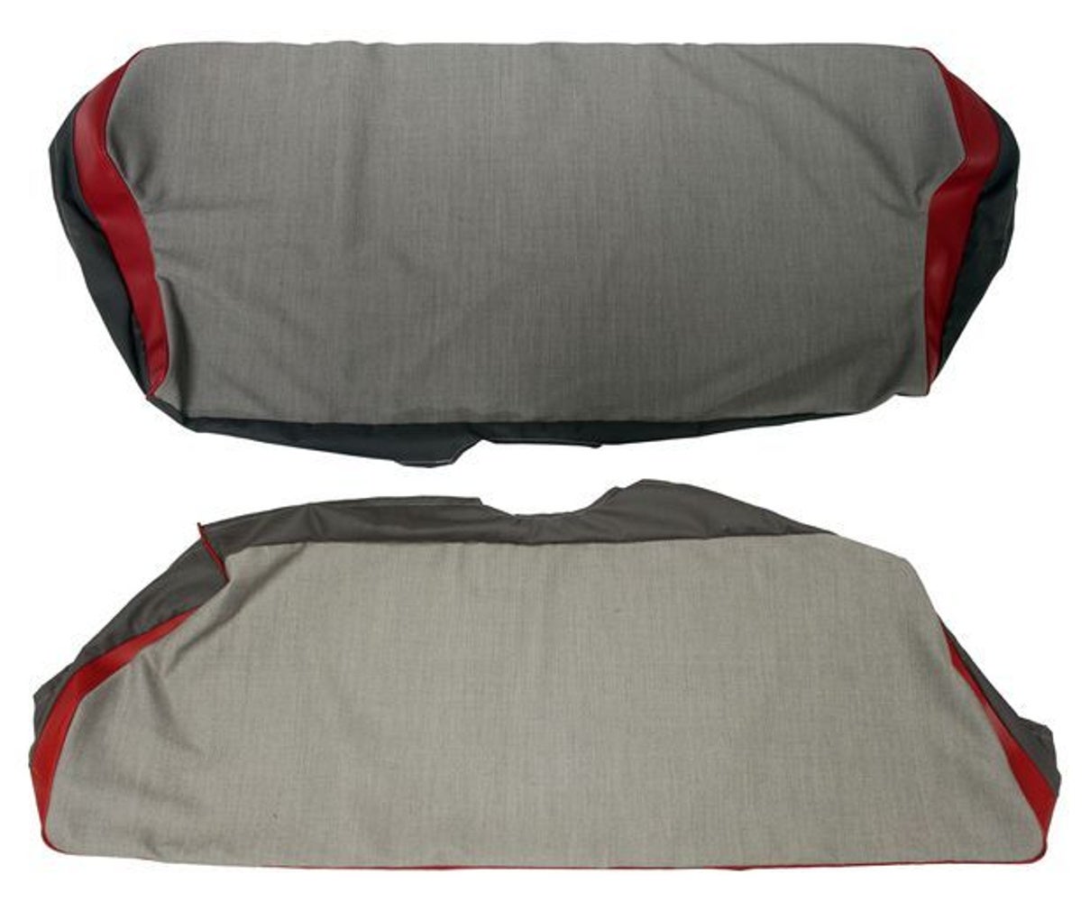 Upholstery Rear seat for Volvo PV544B 1960-61 red/gray