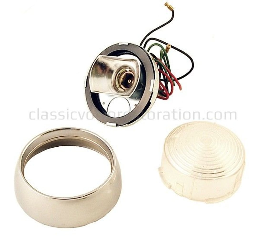 Turn signal set for Volvo 1800, 1800S, white glass