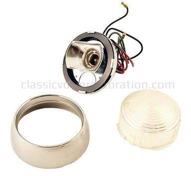 Turn signal set for Volvo 1800, 1800S, white glass