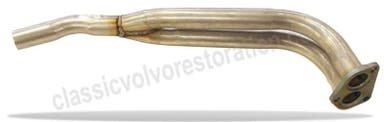 Exhaust pipe front double pipe for Volvo 1800S, 1966-69