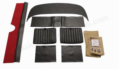 Rear seat interior kit for Volvo 1800 1963, black