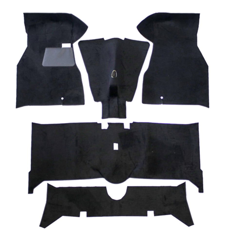Carpet set for Volvo 140 1972, black textile — bild 2 av 2