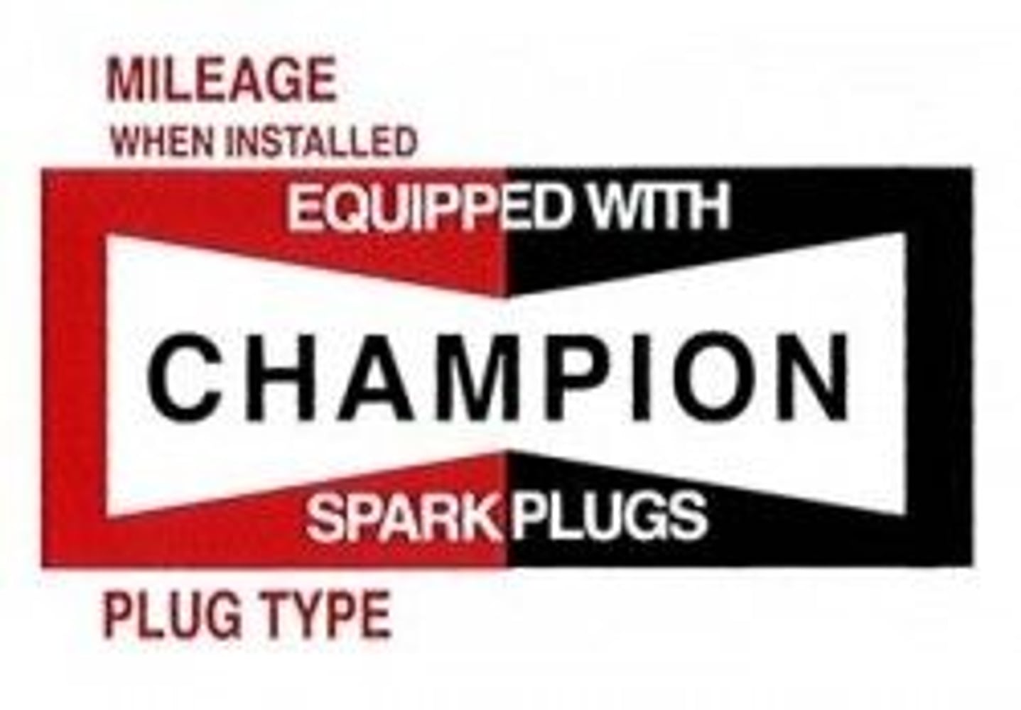 Champion spark plug decal — bild 1 av 2