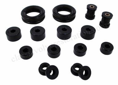 Rear bushing set for Volvo Amazon, -1966, 1800, -1965, Spicer, polyurethane, 32 mm