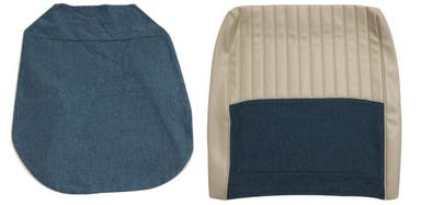 Front seat upholstery for Volvo Amazon 4d 1959-60 turquoise with folding fittings