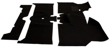 Carpet set for Volvo 140 1972, black textile