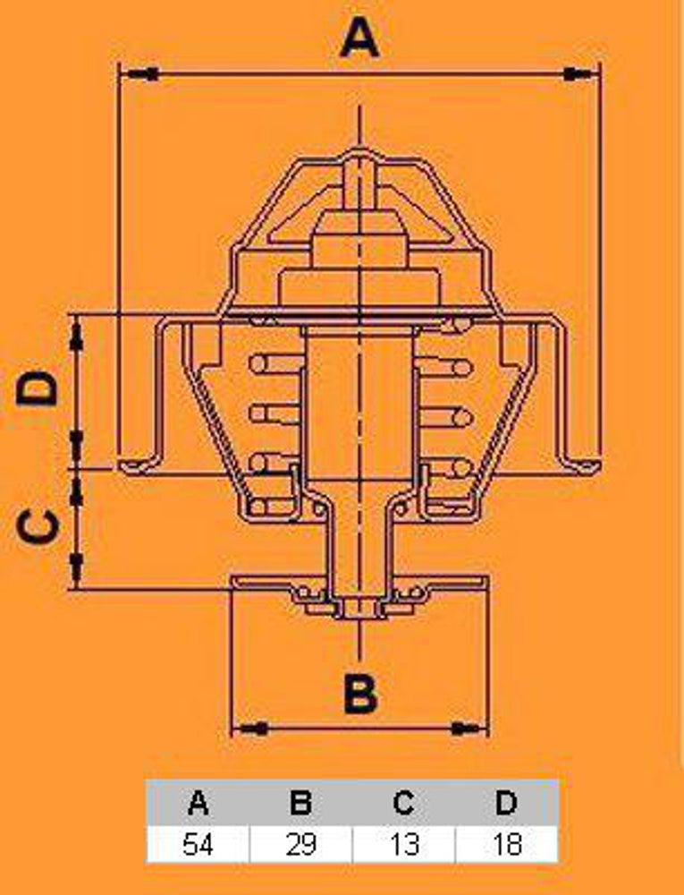 Thermostat B19, B21, B23, B200, B230 (92°C) for Volvo 240, 740, 760, 780, 940, 960 — bild 2 av 3